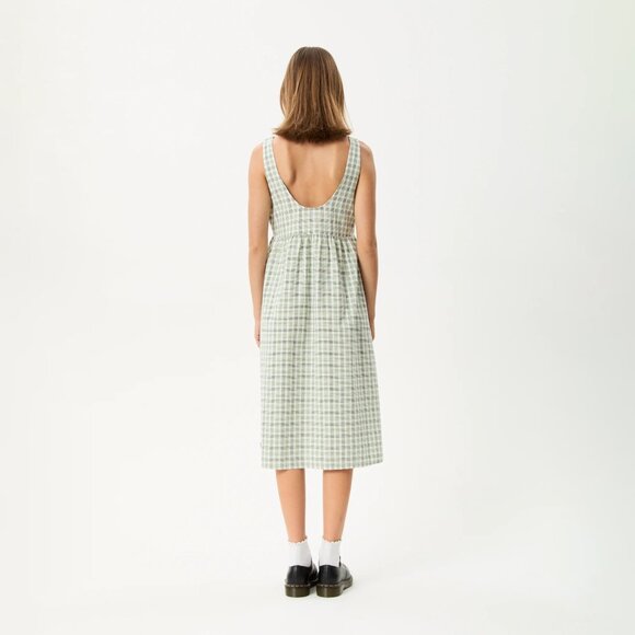 AFENDS Leo Seersucker Check Midi Dress Green White Size Small NEW NWT - Picture 2 of 9